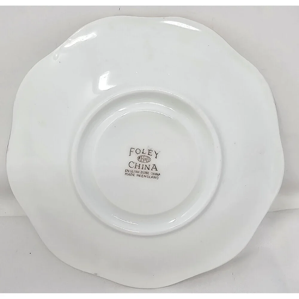 Vintage E B Foley English Bone China Saucer Replacement Plate Floral Bouquets